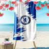 Chelsea F Print Beach Towel, Large Soft Quick Dry Towel for Beach Camping Swimming