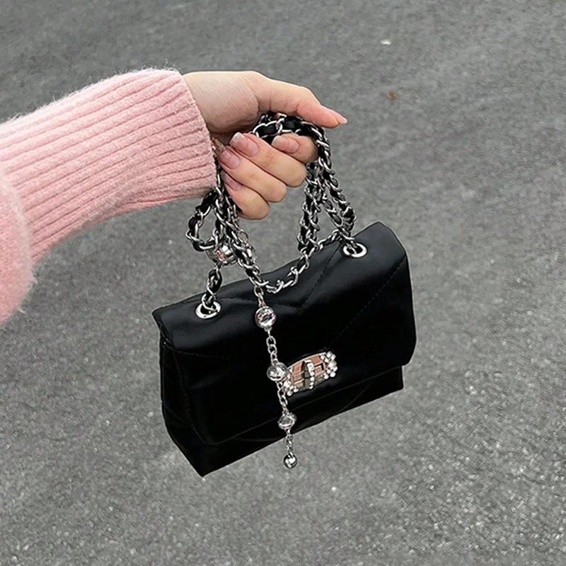 Small Bag Women'S High-End Texture Niche Light Luxury Transfer Bead Chain Bag Portable Messenger Is Popular Today