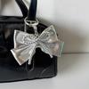 Large Bowknot Bag Charms Fashion Keychain For Women Girls Simple Pu Leather Bow Keyring Backpack Decoration Accessories Gifts