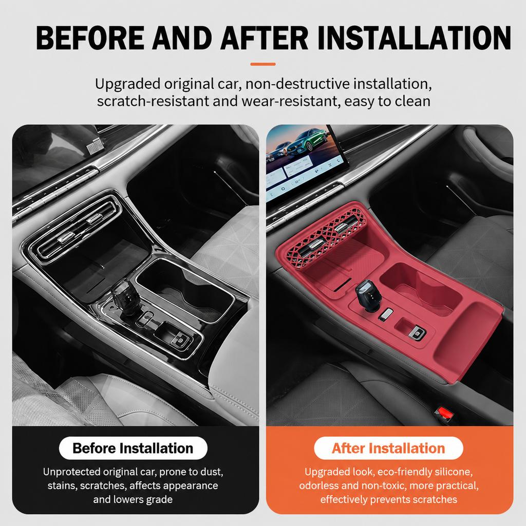 Geely Emgrand Car 5th Interior Accessories Decoration Center Console Silicone Mat Wireless Charging Interior Accessory