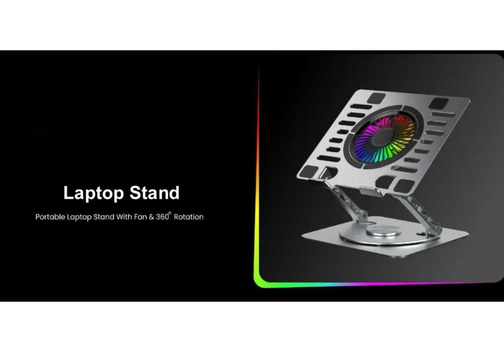 Justerbart Aluminiumstativ för Laptopkylare med RGB-belysning X16