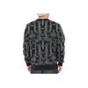 Puma Luxe Aop Crew Neck Knit Sweatshirt Men Tops Black 530305-01