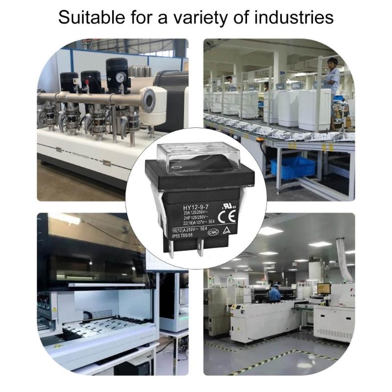 4 Pin Push Button Switches with Waterproof Enclosures Anti Corrosion Electrical Component for Extended Service Life