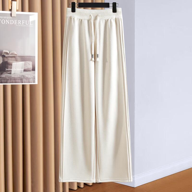 

Sibaishe Women s High-Waist Elastic Wide-Leg Pants XL