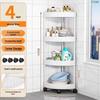 Changbaosen Four-Tier White Plastic Triangular Corner Storage Rack