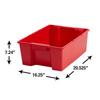 Durable Plastic Stacking Storage Bin 14.7 Gallon Nestable Organizer Garage Home Office Industrial Use Heavy Duty Containers