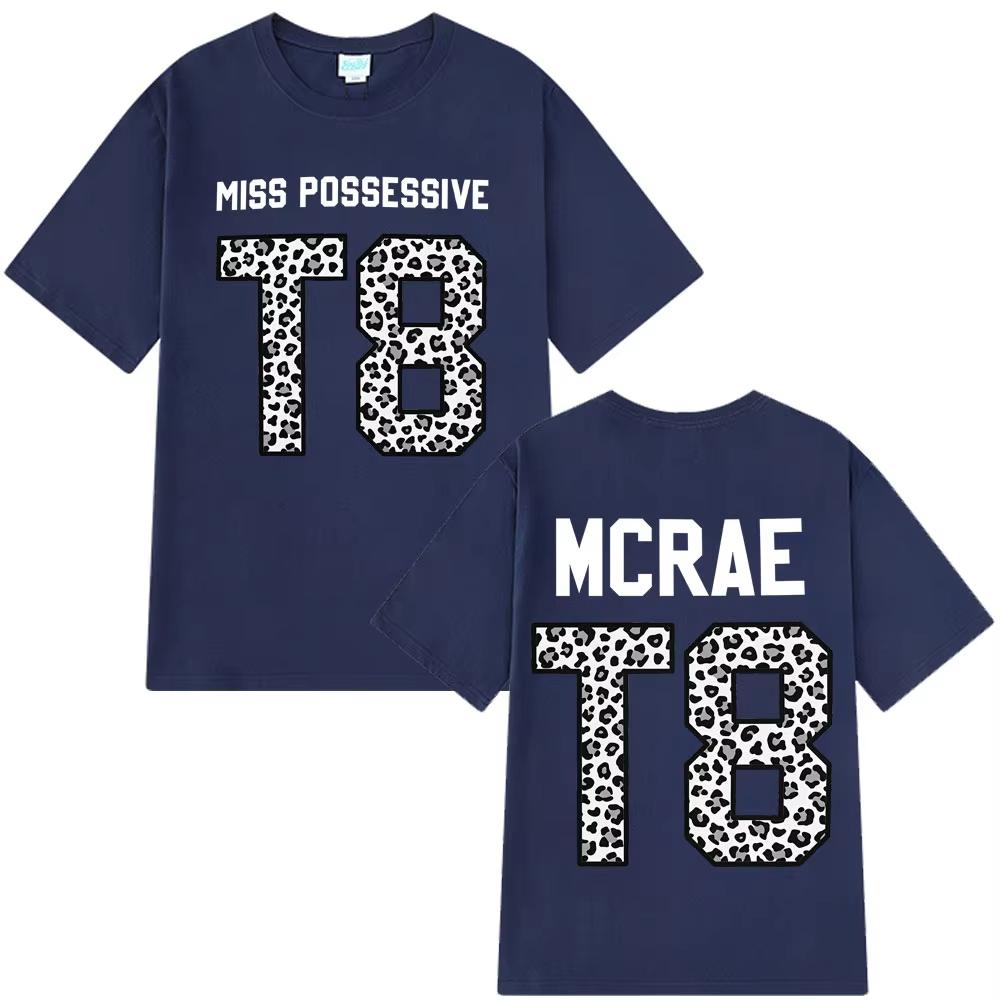 Tate McRae Tour T8 Leopard Graphic Print O-Neck Tee Shirt Men Women 100% Cotton Short Sleeve T-shirts Unisex Hip-hop Summer Tops