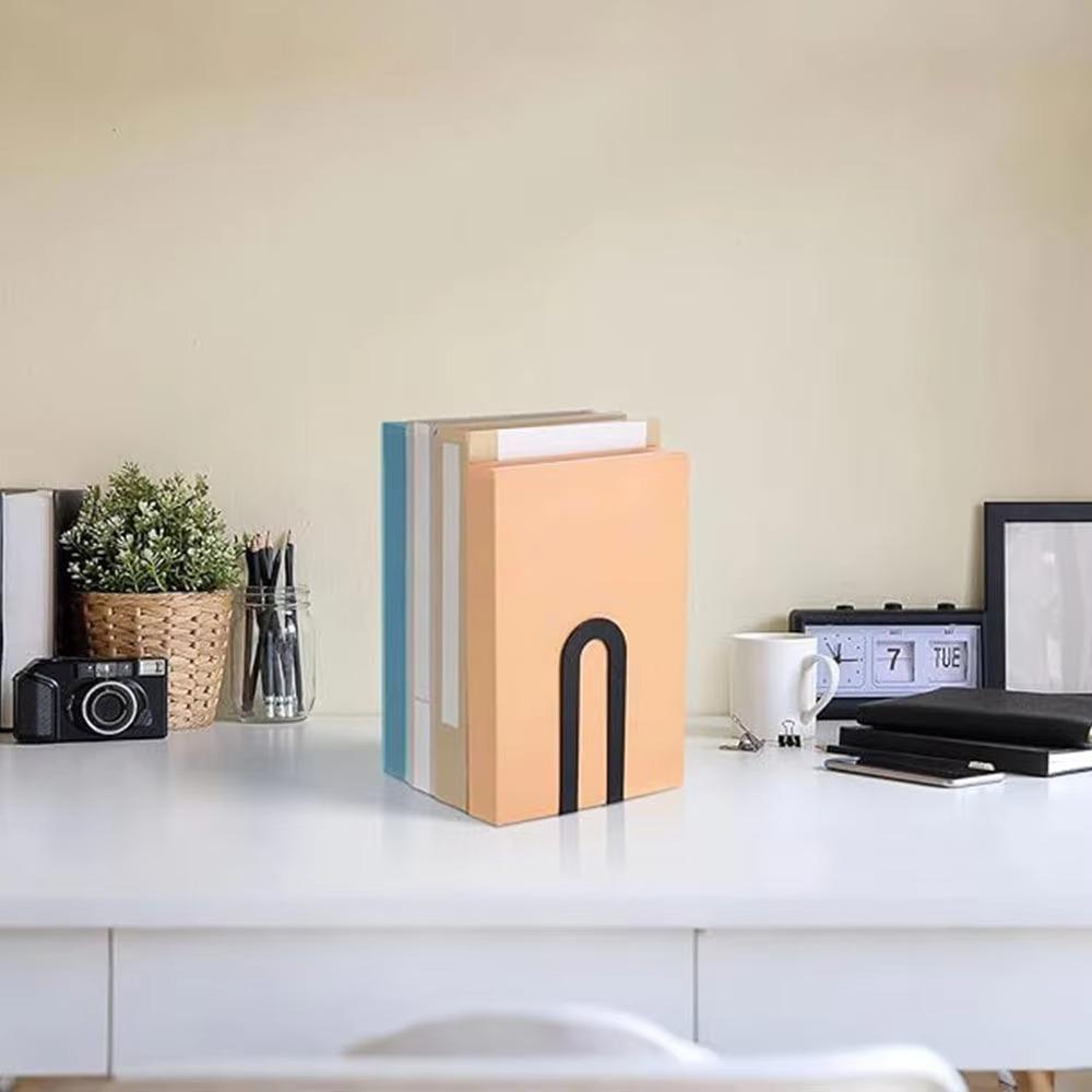 2PCS L-Shaped Desk Bookends Thickened Book Stand INS Book Shelf  Book