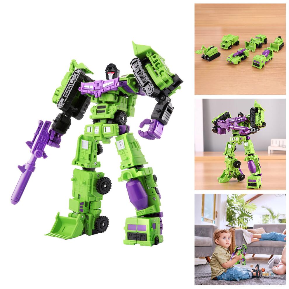 Weerihhol Deformation Oversize Toys  Devastator Robot Engineering Combiner,Action Figure Car Truck Model (6 In 1 Model)