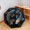 1 PC Automatic Folding Umbrella - Koi Fish Pattern, Portable & Foldable Design with 8 Ribs, Christmas Birthday Gifts