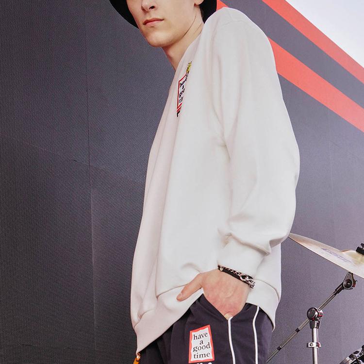 New FILA x Have A Good Time Co branded Year Of The Tiger Collection Sweatshirt Unisex Cloud White F11U219204F-WT