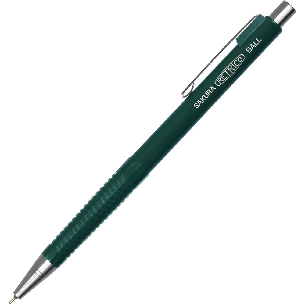

Sakura Cray-Pas Retico Oil-Based Ballpoint Pen 0.4mm Black Ink Deep Green Pack of 10