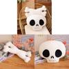 Halloween Crossbones Skull Plush Toy Stuffed Animal Doll Home Gifts Decoration
