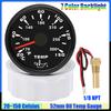 20~150℃ 7 Color Light 52mm Oil Temperature Gauge with Sensor 1/8NPT M14X1.5 Oil Temp Meter for Car Marine Boat 12V 24V Custom
