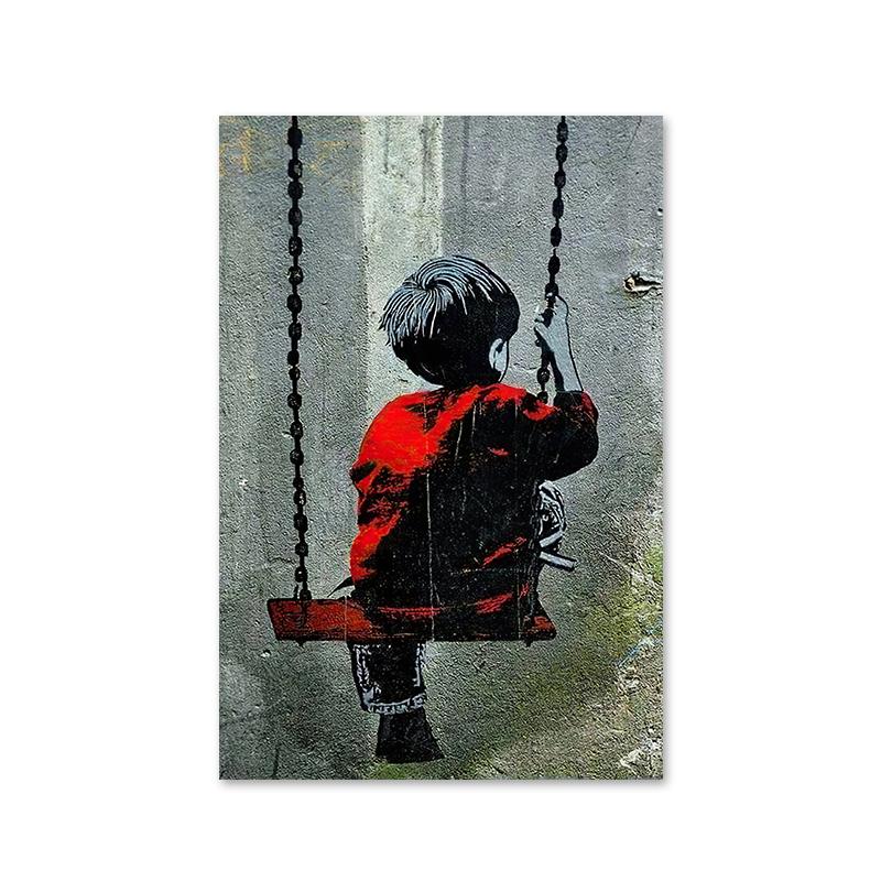 Banks Graffiti Art Canvas Painting Modern Street Pop Art On the Wall Cuadros Pictures for Living Room Home Decoration