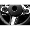 For BMW 5 Series 2018- Real Carbon Fiber Steering Wheel U-Type Cover Trim