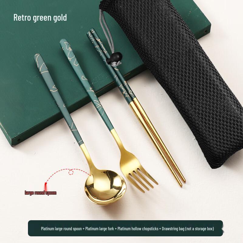 abay Portable 3-Piece Stainless Steel Cutlery Set