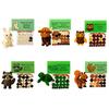 1 Set Button Highland Cow Craft Kit DIY Handmade Button Rabbit Owl Turtle Raccoon Squirrel Figurine Home Office Desktop Decoration Ornament