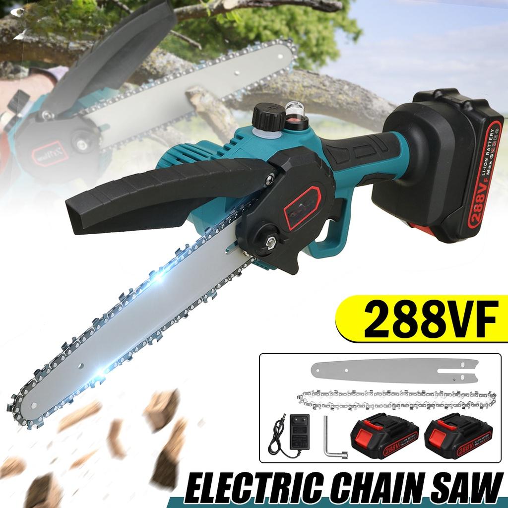8Inches 288Vf Electric Chain Saw Cordless Chainsaw Woodworking Pruning ChainSaw One-handed Garden Logging Power Tool