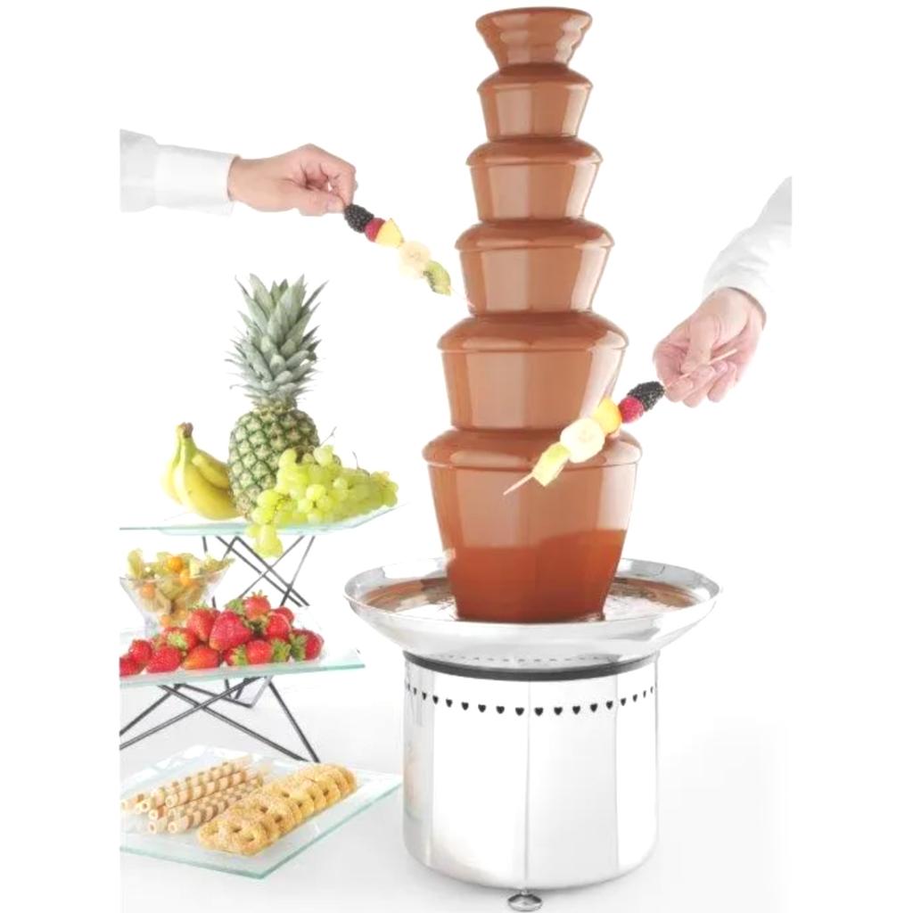 Chocolate fondue fountain 6 levels steel 300 W Hendi 274163