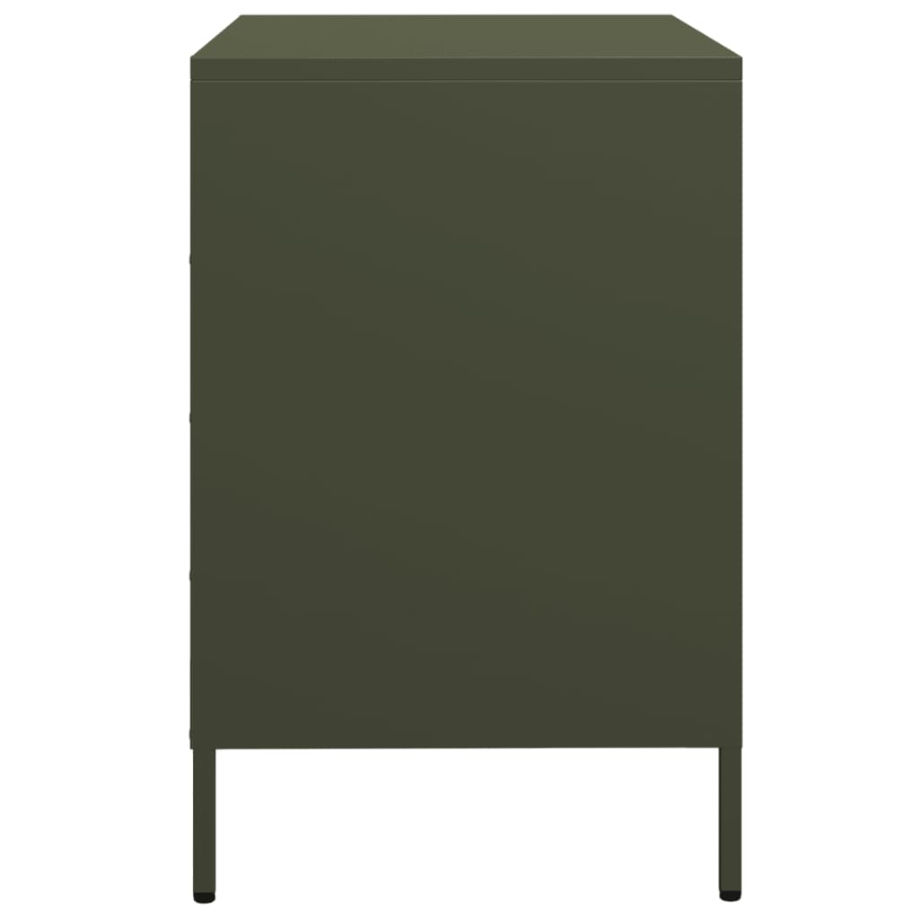 Vidaxl Szafka, Oliwkowa, 68X39X58,5 Cm, Stal Walcowana Na Zimno