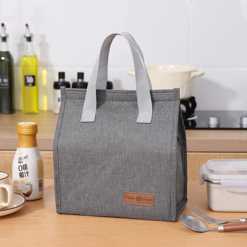 Double Handle Insulated Lunch Bag—Portable, Large Capacity for Students & Office Workers