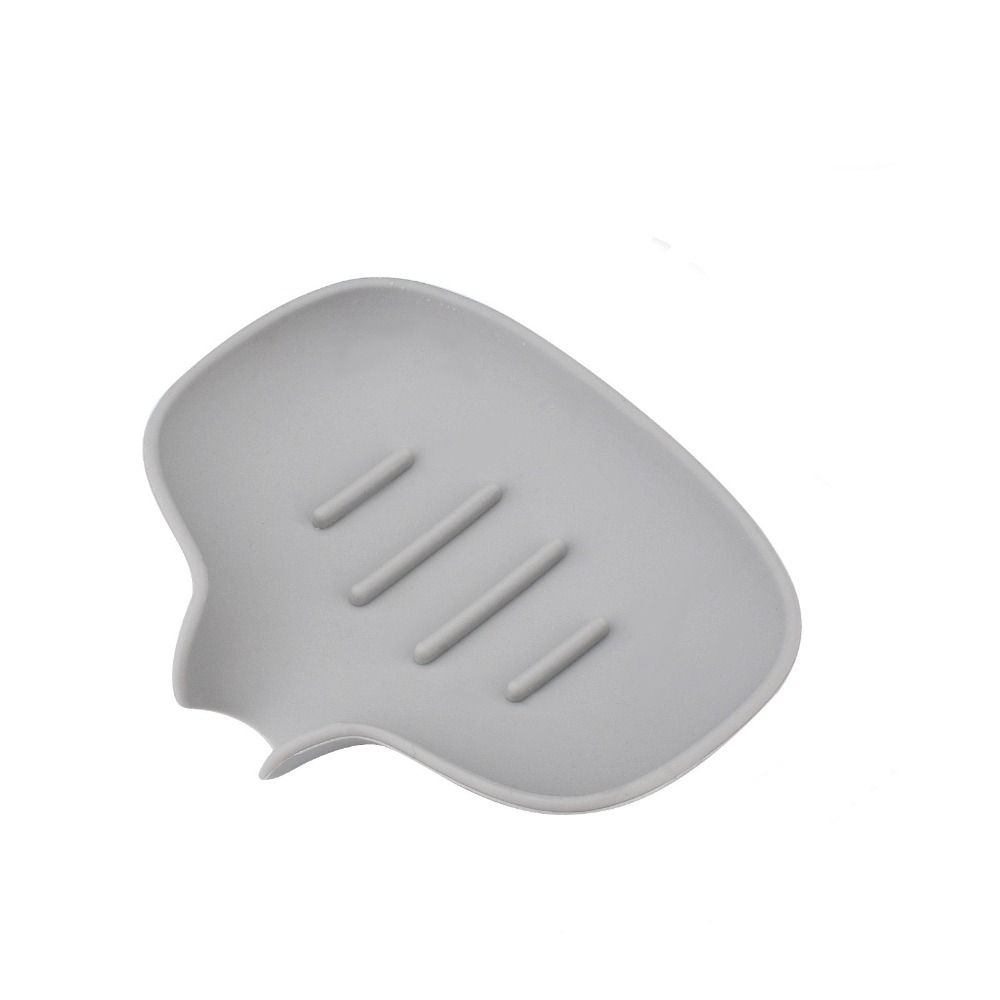 

Punch-Free Soap Dish Drain Water Shel Soap Box Creative Silicone Soap Holder Household