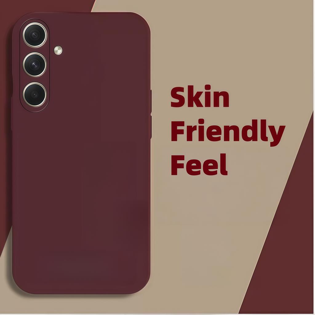 Módní jednobarevný nárazuvzdorný ochranný kryt na telefon z tekutého silikonu Pro Samsung Galaxy A17/A56/A55/A52S/A54/A33/A34/A32/A16A
