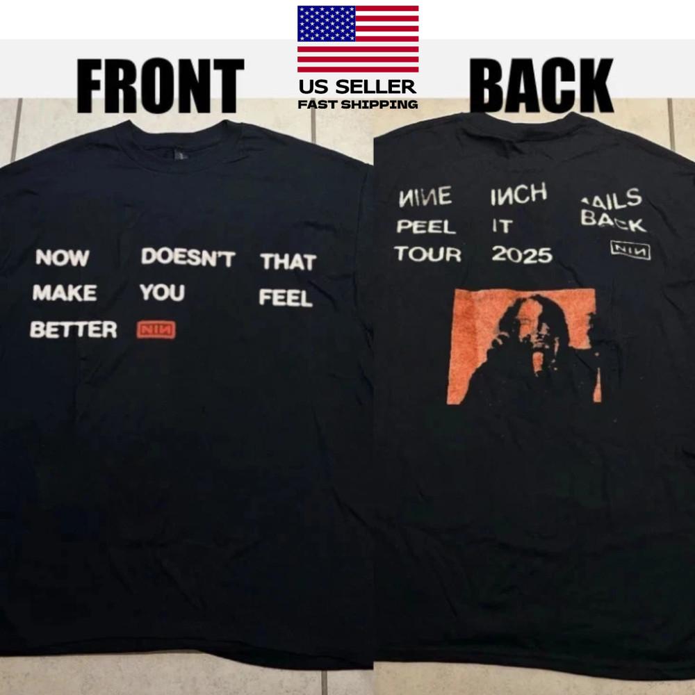 Новая унисекс футболка Nine Inch Nails Peel It Back Tour 2025 Репринт AN58838 Унисекс футболка S