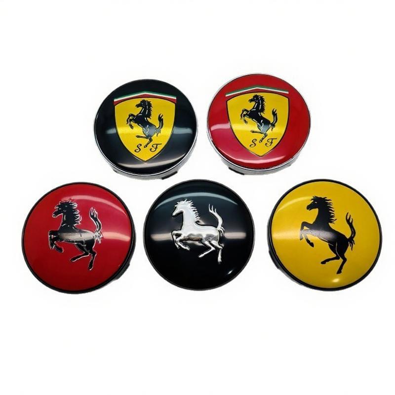 1 ks 60mm pro kryt kola vozu Ferrari Modifikace ocelového ráfku Univerzální Zlaté Logo Výstavní Znak Dekorace Samolepky Příslušenství