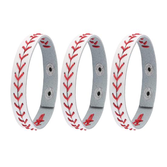 Baseball Bracelet Bright Color Ultralight Non-Fading Wear Resistant Adjustable Unisex Sports Wristband Bangle Gifts