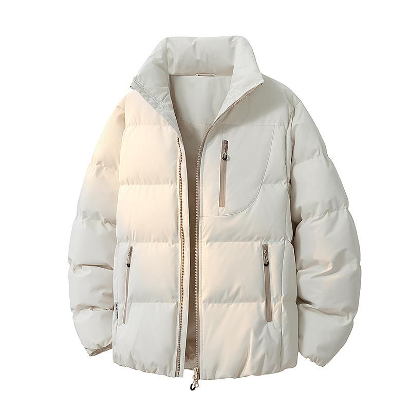 

Зимняя хлопковая куртка с контрастной молнией и воротником-стойкой M белый