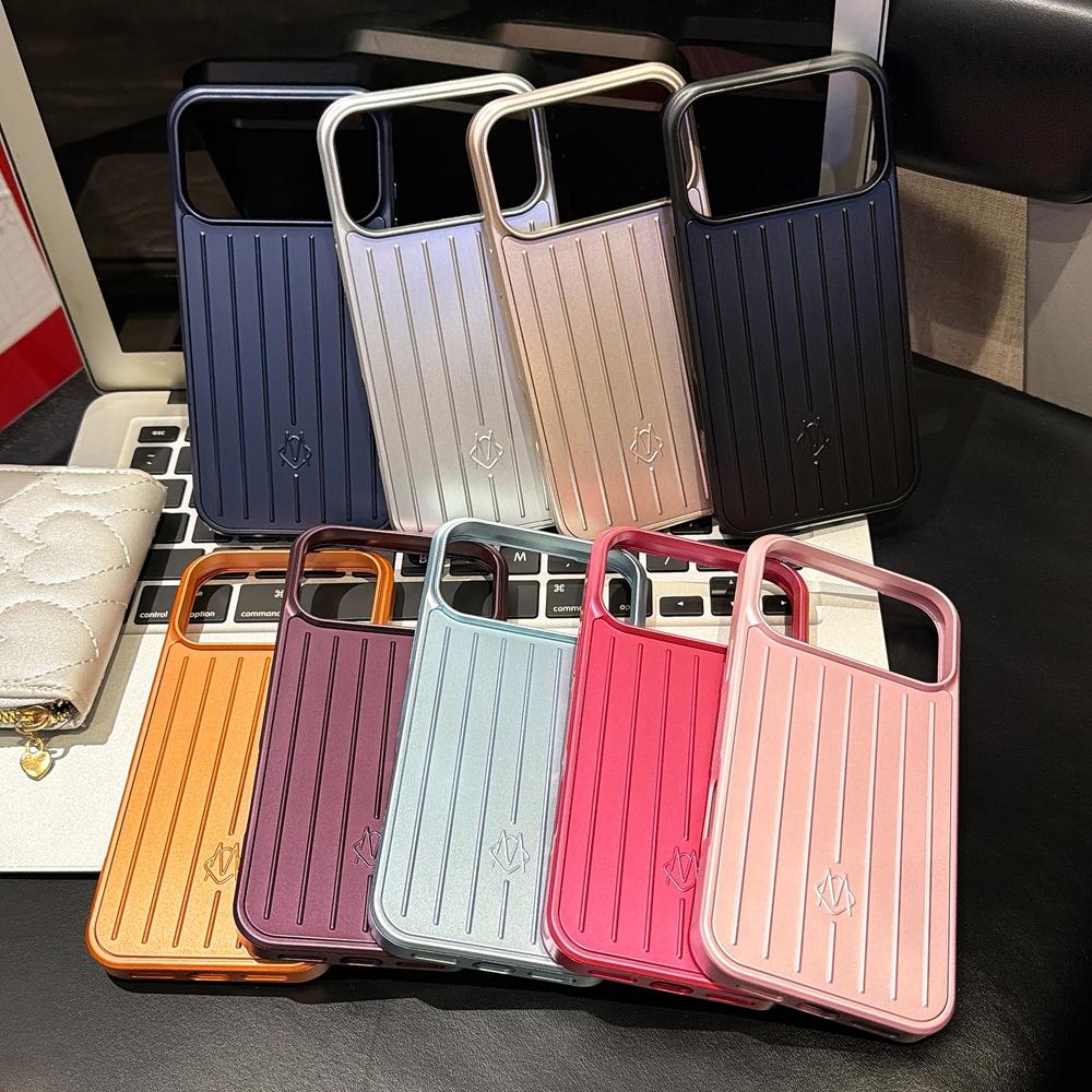 Luxury Aluminum Alloy Luggage Phone Case for IPhone18 Pro Max 17 16 15 14 13 for Rimowa Shockproof Anti Scratch Full Edge Protective Cover