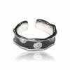Little Daisy Dark Personality Niche Design Drip Glaze Open Ring Cold Wind Stacked Wearing High-End Ring Woman