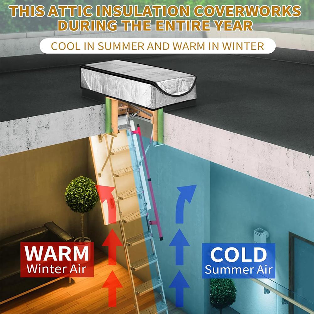 R Value Attic Stairway Name Note Aluminum Note Pollutants Premium Aluminum Foil Attic Door Insulation Cover Product Name