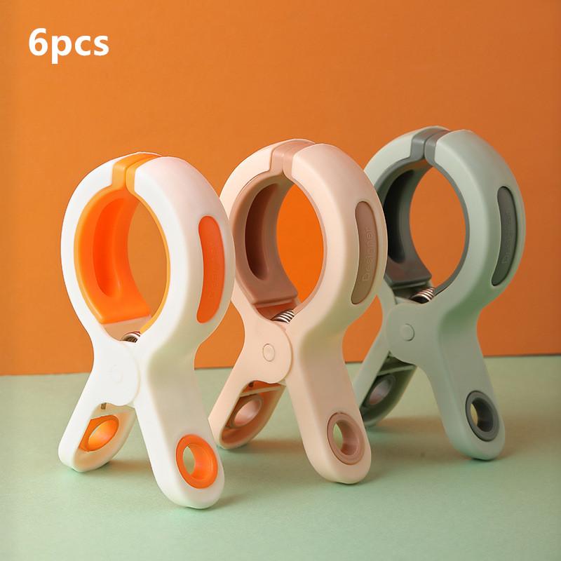 3/6Pcs Beach Towel Clips Reusable Large Windproof Clothes Pegs Plastic Strong Clothespins Laundry Tong For Blankets Coats Towel