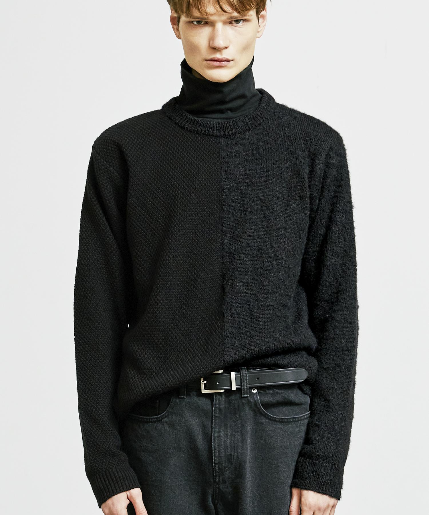 Ssy Division Mohair & Solid Knit Black Black/M