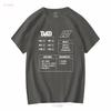 Dad Character Sheet T Shirt DnD Role Playing Vintage Washed Stylish Casual Homme Top For Everyday Wear Fashion Graphic Soft