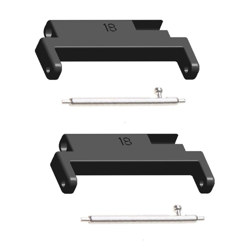 

Адаптеры-коннекторы для ремешка часов с быстросъемными металлическими звеньями, совместимые с браслетами и ремешками шириной 18-20 мм, 2 шт. чёрный