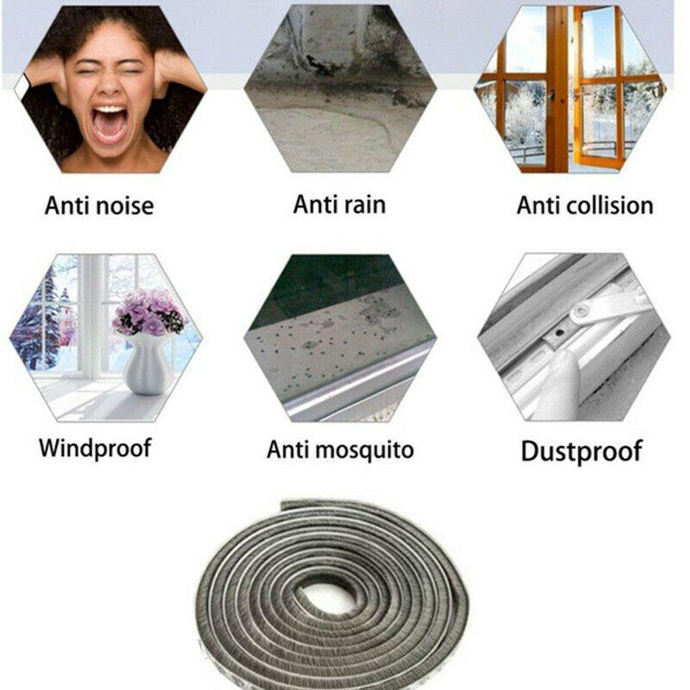 Tape Door Strip Windproof Pile Weatherstrip Sealing Strip Self Adhesive Door and window seal