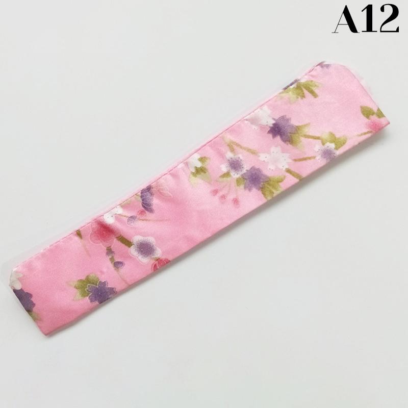 Elegante Porta-Leque de Mão Dobrável Bolsa Protetora à Prova de Poeira Capa Estojo Presentes de Casamento Festa Festival Bolsa para Leque Dobrável