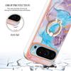 For Google Pixel 9/Pixel 9 Pro Case with Ring Kickstand IMD Marble Pattern TPU Back Cover
