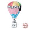 Newest Charm Bead Component Bead Component Popular Hot Air Balloon Colorful Copper Metal LOVE Family Dangle Compatible With Authentic Original