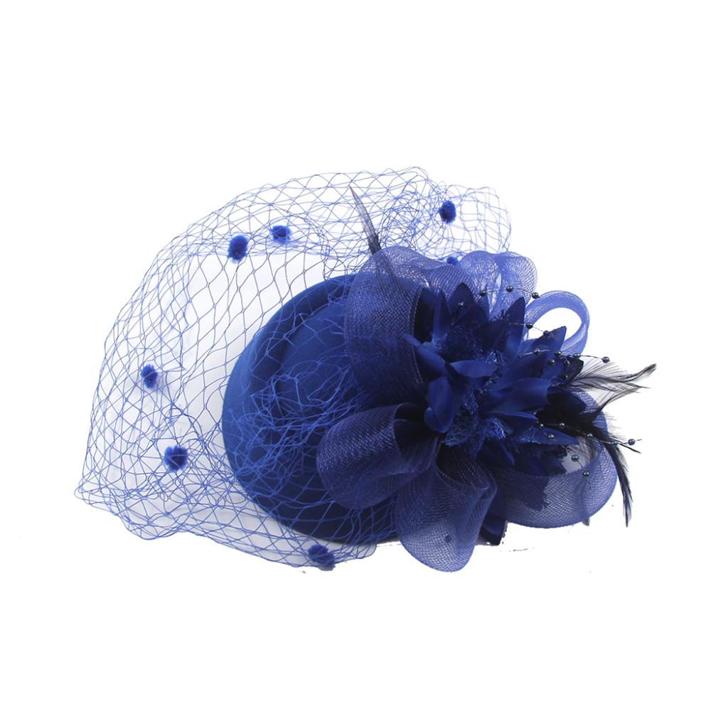 Mesh Dots Small Fedoras Headwear Headband Flower Veil Hair Clips Women Mini Mesh Hat  Dinner Party