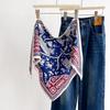 Women's Neck Protection Fashionable Printing Triangle Scarf Spring New High-end Professional Neck Protection Scarf Triangle Silk Scarf