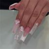 European & American Cross-border Long Square Halloween Nail Art Removable Patches