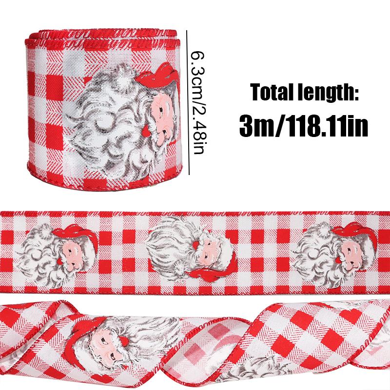 6.3cm Reusable Jute-Style Christmas Craft Ribbon Polyester Webbing