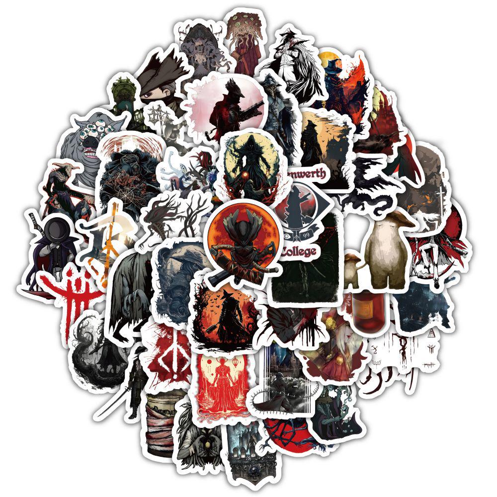 60 Kreative Anime Bloodborne Sticker für Handyhüllen, Laptops und Journals