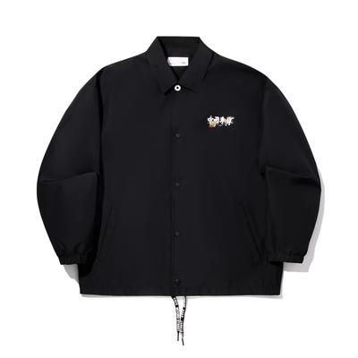 Li Ning X Sam Taylor Collaboration Comfortable Simple Loose Casual Polo Jacket Men Jacket Black AFDV845-1