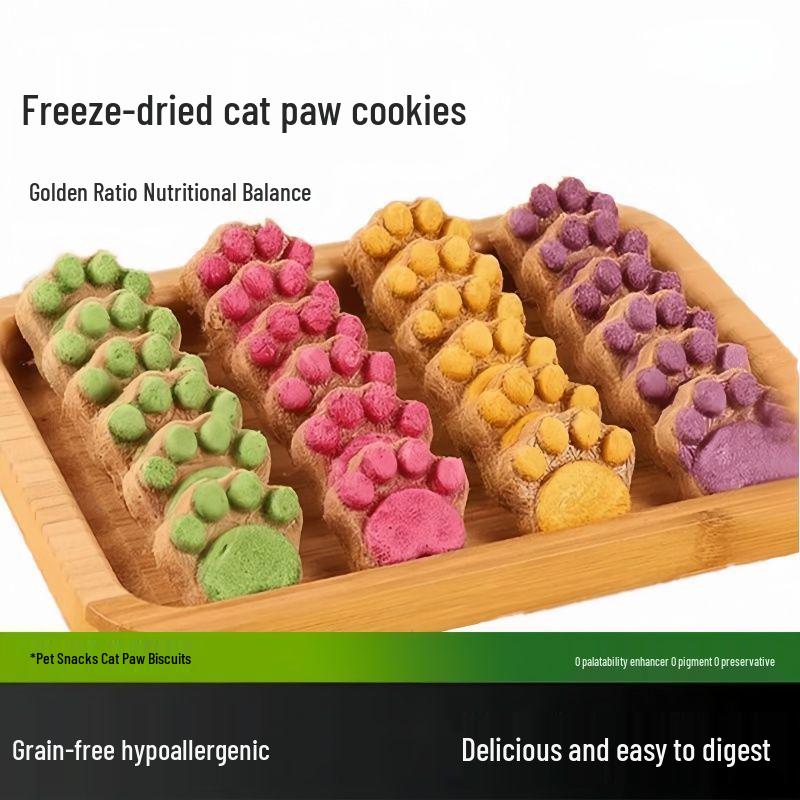Pet Snack Patties: Freeze-Dried Raw Bone & Meat for Cats, Dogs, Hamsters - Goat Milk, Egg Yolk, Cheese, Calcium for Training & Teething.